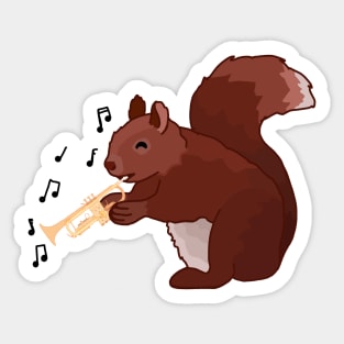 Trumpet Squirrel Sticker
